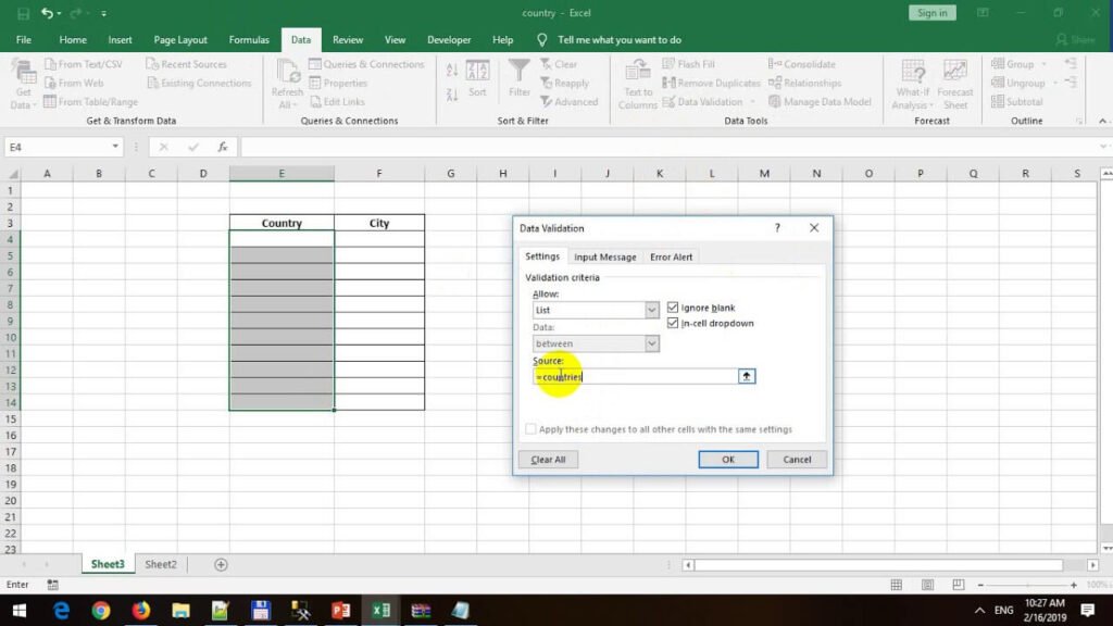 Excel 2019